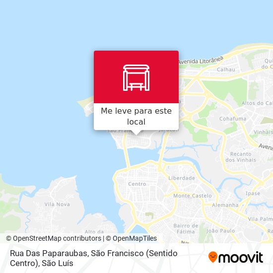 Rua Das Paparaubas, São Francisco (Sentido Centro) mapa