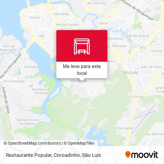 Restaurante Popular, Coroadinho mapa