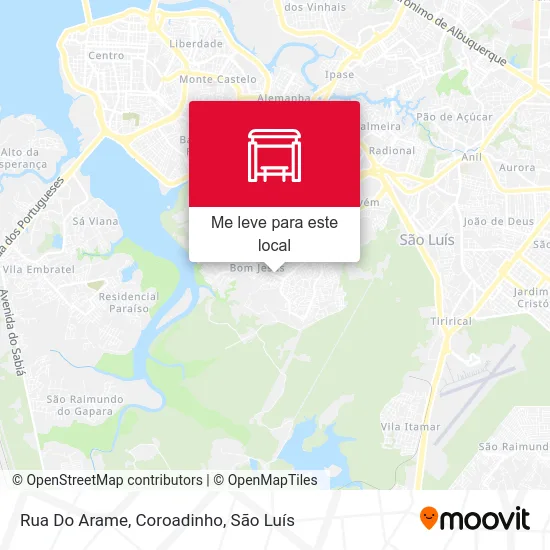 Rua Do Arame, Coroadinho mapa