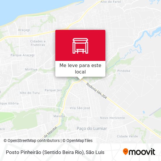 Posto Pinheirão (Sentido Beira Rio) mapa