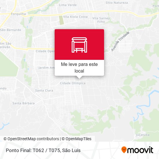 Ponto Final: T062 / T075 mapa