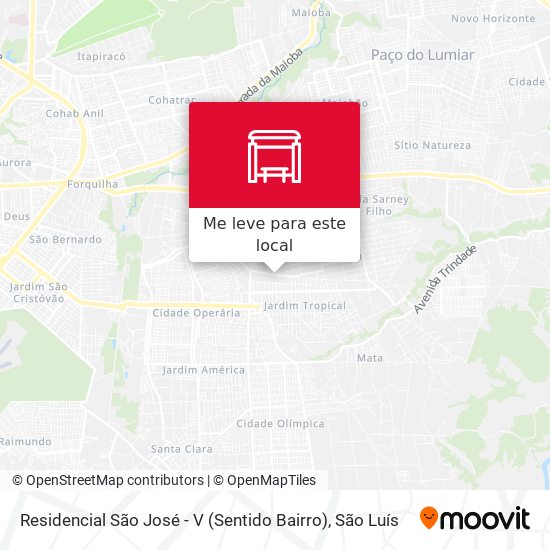 Residencial São José - V (Sentido Bairro) mapa