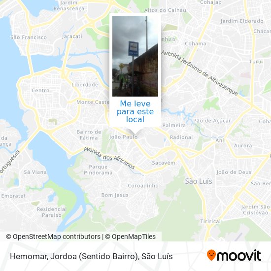 Hemomar, Jordoa (Sentido Bairro) mapa