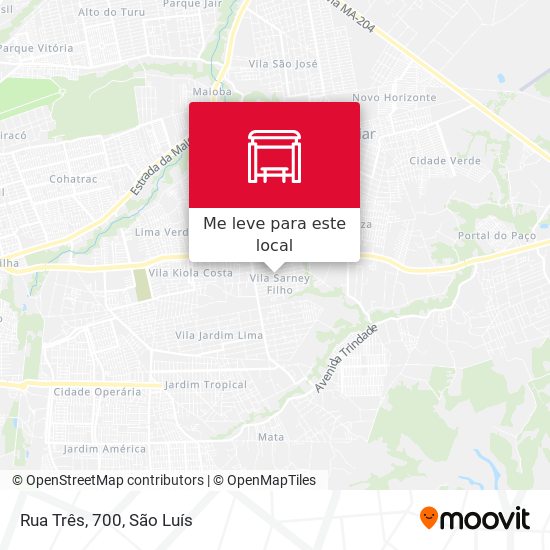 Rua Três, 700 mapa