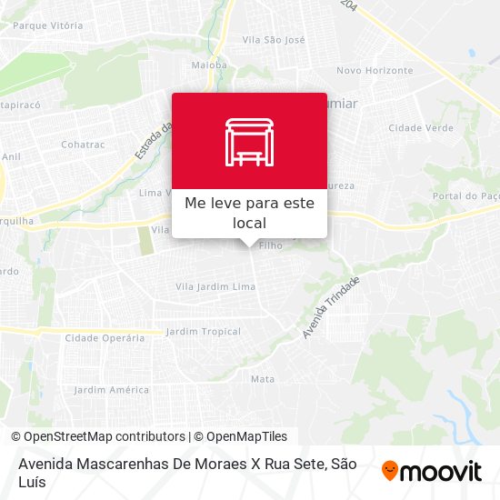 Avenida Mascarenhas De Moraes X Rua Sete mapa