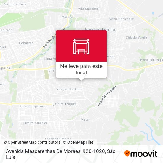 Avenida Mascarenhas De Moraes, 920-1020 mapa