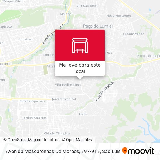 Avenida Mascarenhas De Moraes, 797-917 mapa
