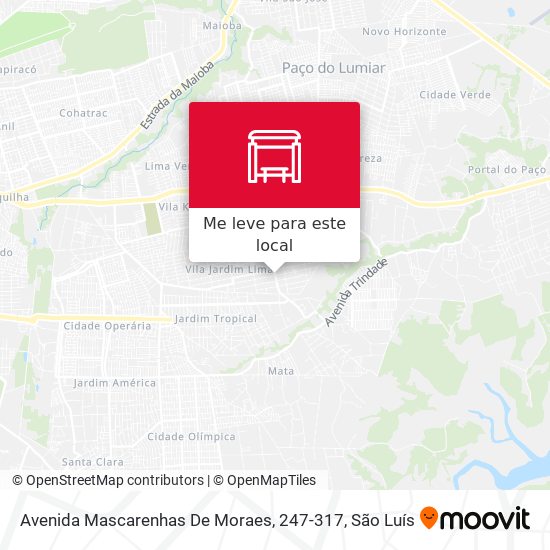 Avenida Mascarenhas De Moraes, 247-317 mapa