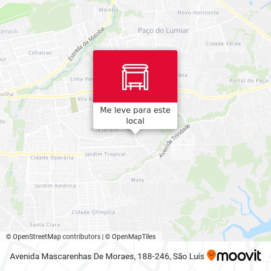 Avenida Mascarenhas De Moraes, 188-246 mapa
