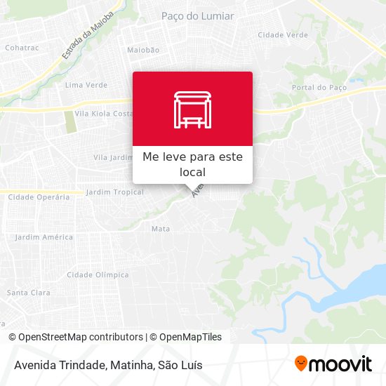 Avenida Trindade, Matinha mapa