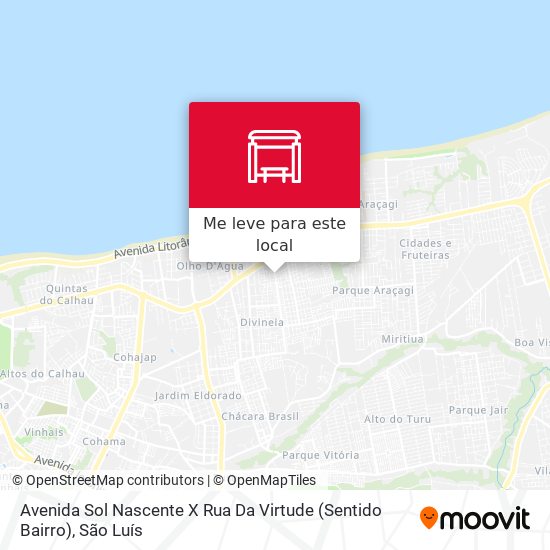 Avenida Sol Nascente X Rua Da Virtude (Sentido Bairro) mapa