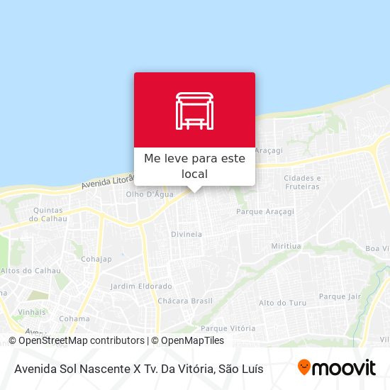 Avenida Sol Nascente X Tv. Da Vitória mapa