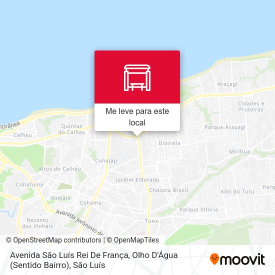 Avenida São Luís Rei De França, Olho D'Água (Sentido Bairro) mapa