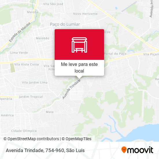 Avenida Trindade, 754-960 mapa