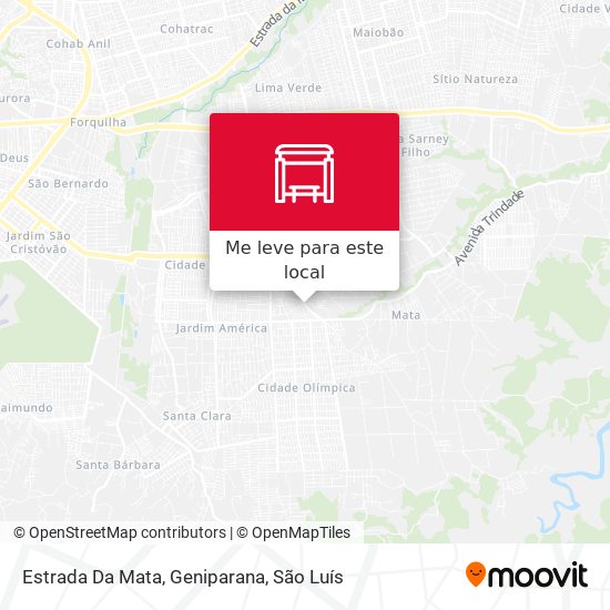 Estrada Da Mata, Geniparana mapa