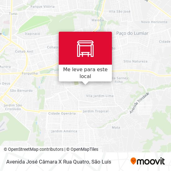 Avenida José Câmara X Rua Quatro mapa
