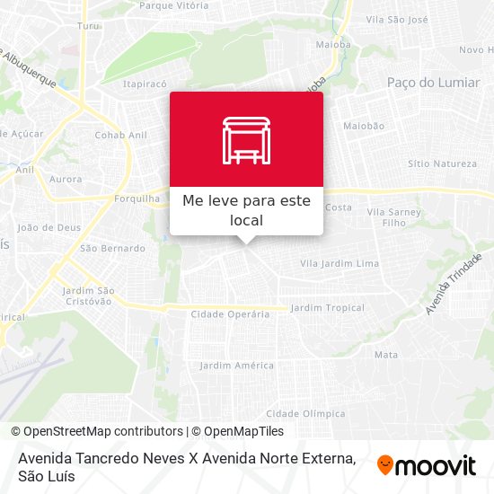 Avenida Tancredo Neves X Avenida Norte Externa mapa