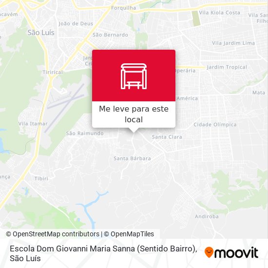 Escola Dom Giovanni Maria Sanna (Sentido Bairro) mapa