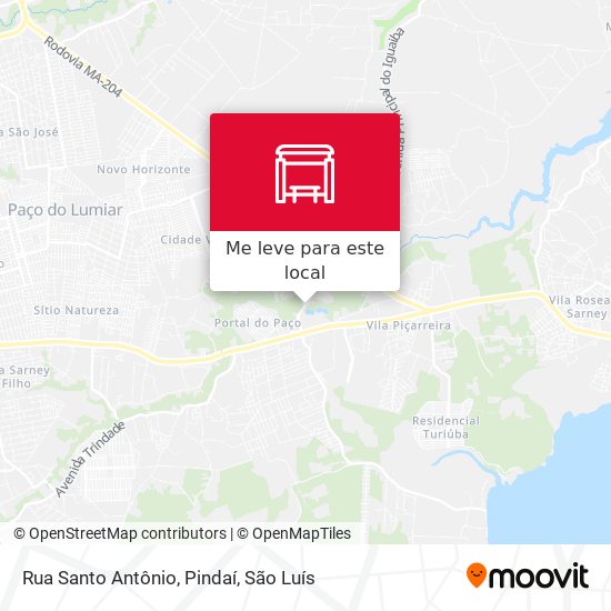 Rua Santo Antônio, Pindaí mapa