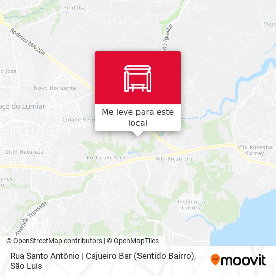 Rua Santo Antônio | Cajueiro Bar (Sentido Bairro) mapa