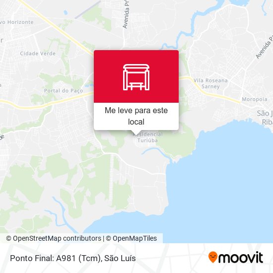 Ponto Final: A981 (Tcm) mapa
