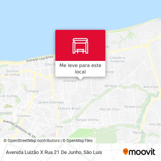 Avenida Luizão X Rua 21 De Junho mapa