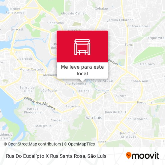 Rua Do Eucalípto X Rua Santa Rosa mapa