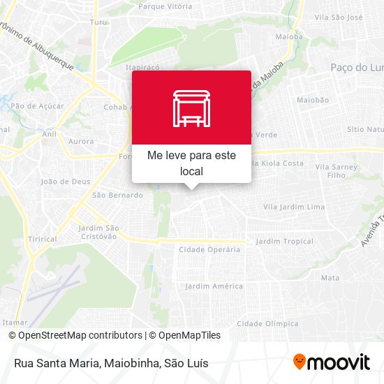 Rua Santa Maria, Maiobinha mapa