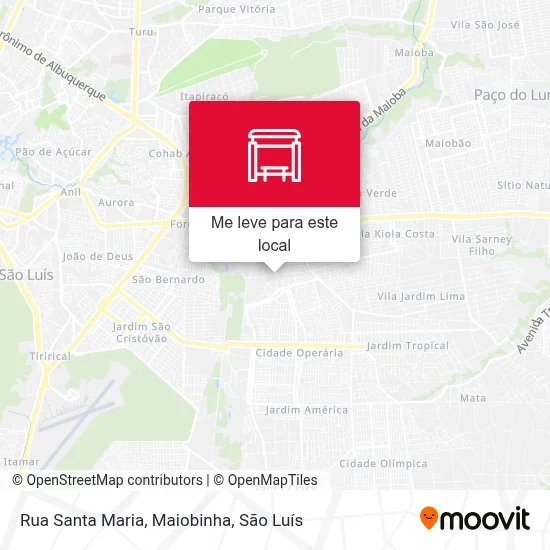 Rua Santa Maria, Maiobinha mapa
