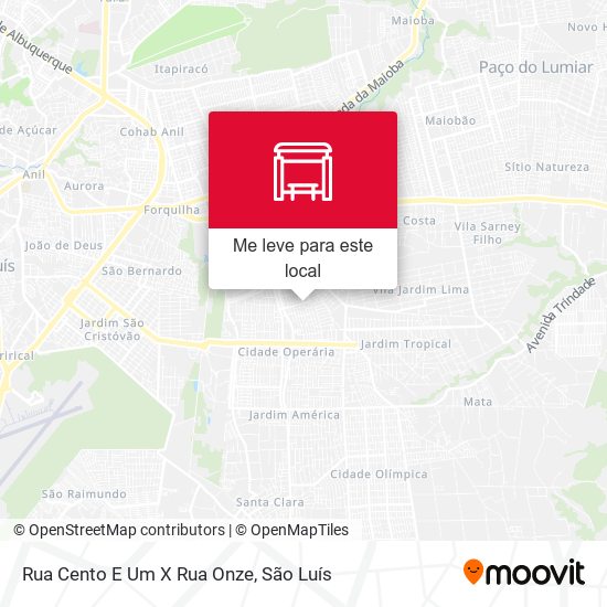 Rua Cento E Um X Rua Onze mapa