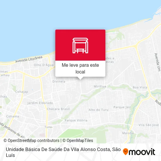Unidade Básica De Saúde Da Vila Alonso Costa mapa
