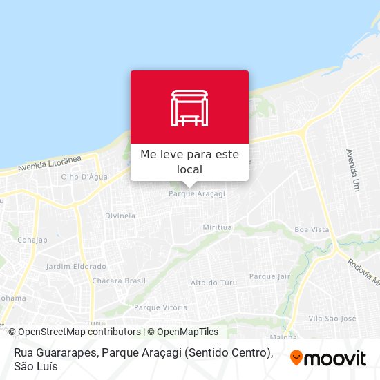 Rua Guararapes, Parque Araçagi (Sentido Centro) mapa