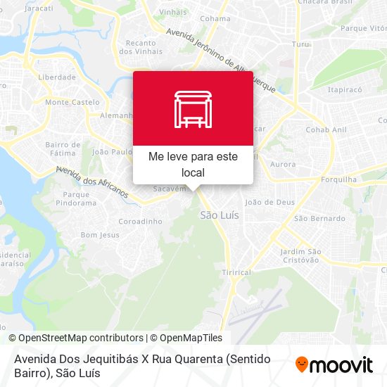 Avenida Dos Jequitibás X Rua Quarenta (Sentido Bairro) mapa