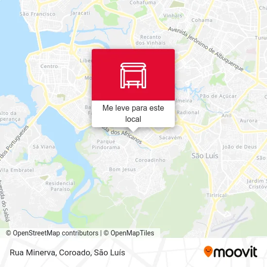 Rua Minerva, Coroado mapa