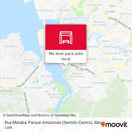 Rua Marabá, Parque Amazonas (Sentido Centro) mapa