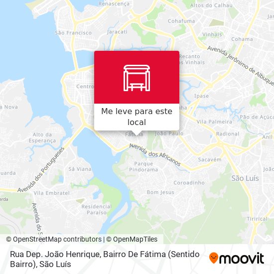 Rua Dep. João Henrique, Bairro De Fátima (Sentido Bairro) mapa