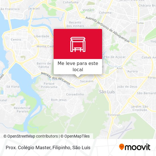 Prox. Colégio Master, Filipinho mapa