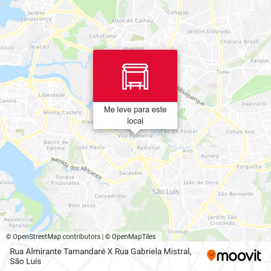 Rua Almirante Tamandaré  X Rua Gabriela Mistral mapa