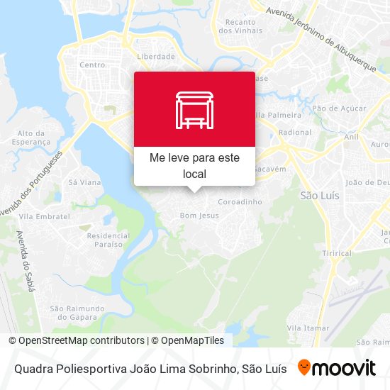 Quadra Poliesportiva João Lima Sobrinho mapa