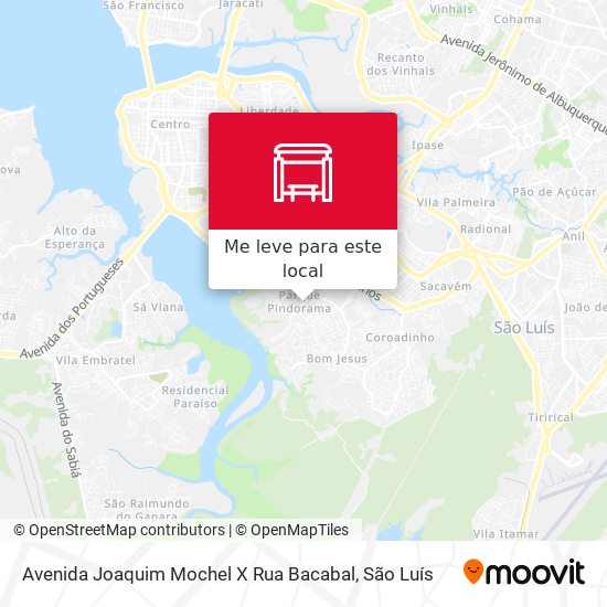Avenida Joaquim Mochel X Rua Bacabal mapa