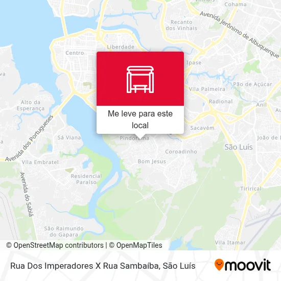 Rua Dos Imperadores X Rua Sambaíba mapa