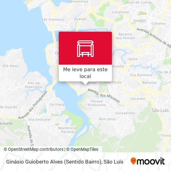 Ginásio Guioberto Alves (Sentido Bairro) mapa