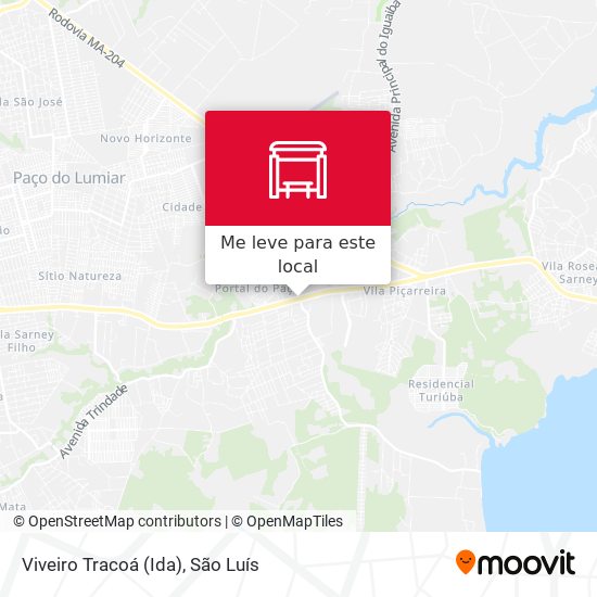 Viveiro Tracoá (Ida) mapa