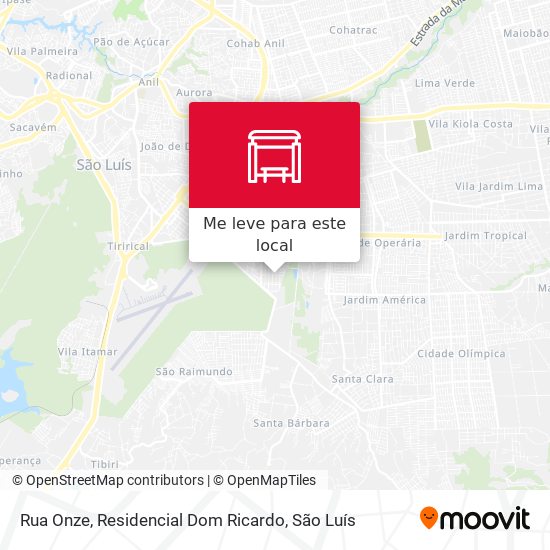 Rua Onze, Residencial Dom Ricardo mapa