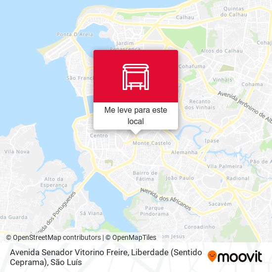 Avenida Senador Vitorino Freire, Liberdade (Sentido Ceprama) mapa