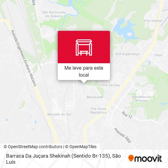 Barraca Da Juçara Shekinah (Sentido Br-135) mapa