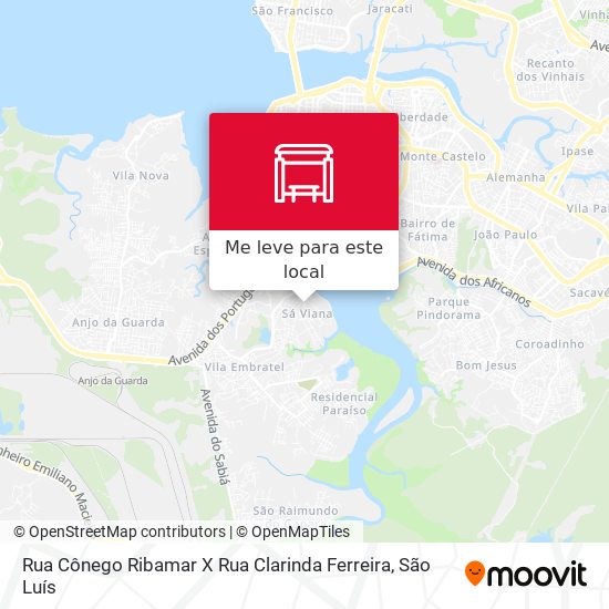 Rua Cônego Ribamar X Rua Clarinda Ferreira mapa