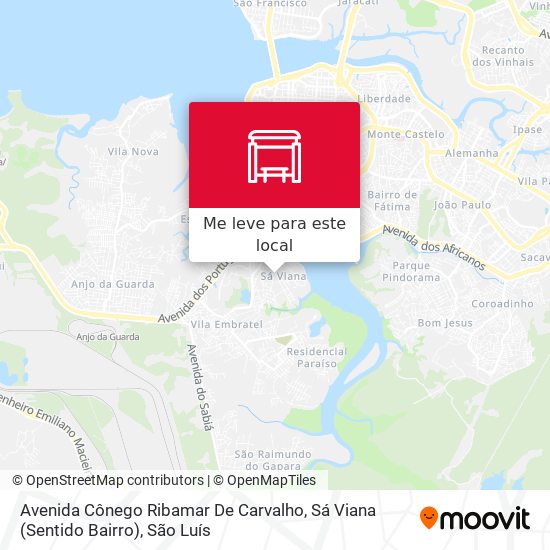 Avenida Cônego Ribamar De Carvalho, Sá Viana (Sentido Bairro) mapa