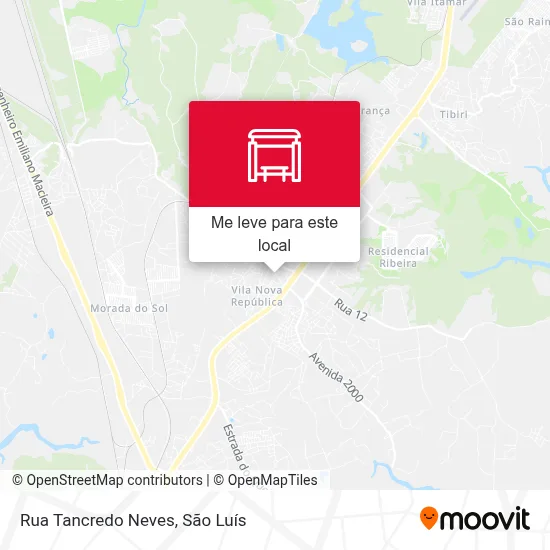 Rua Tancredo Neves mapa