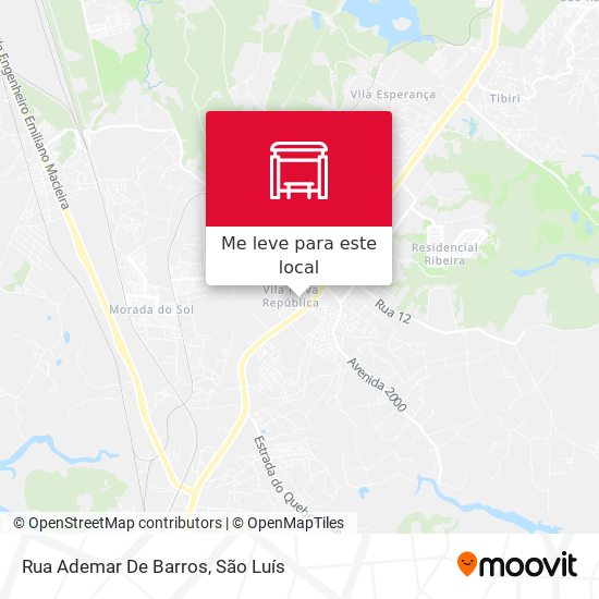 Rua Ademar De Barros mapa